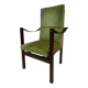 Vintage armchair solid wenge design 60s leather armrests design