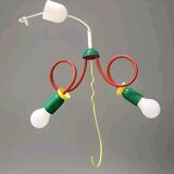 80s Memphis style pendant light
