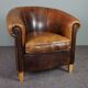 Fauteuil club en cuir de mouton