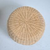 Rattan pouf 1970