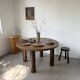 Round table 1950s constructivist walnut