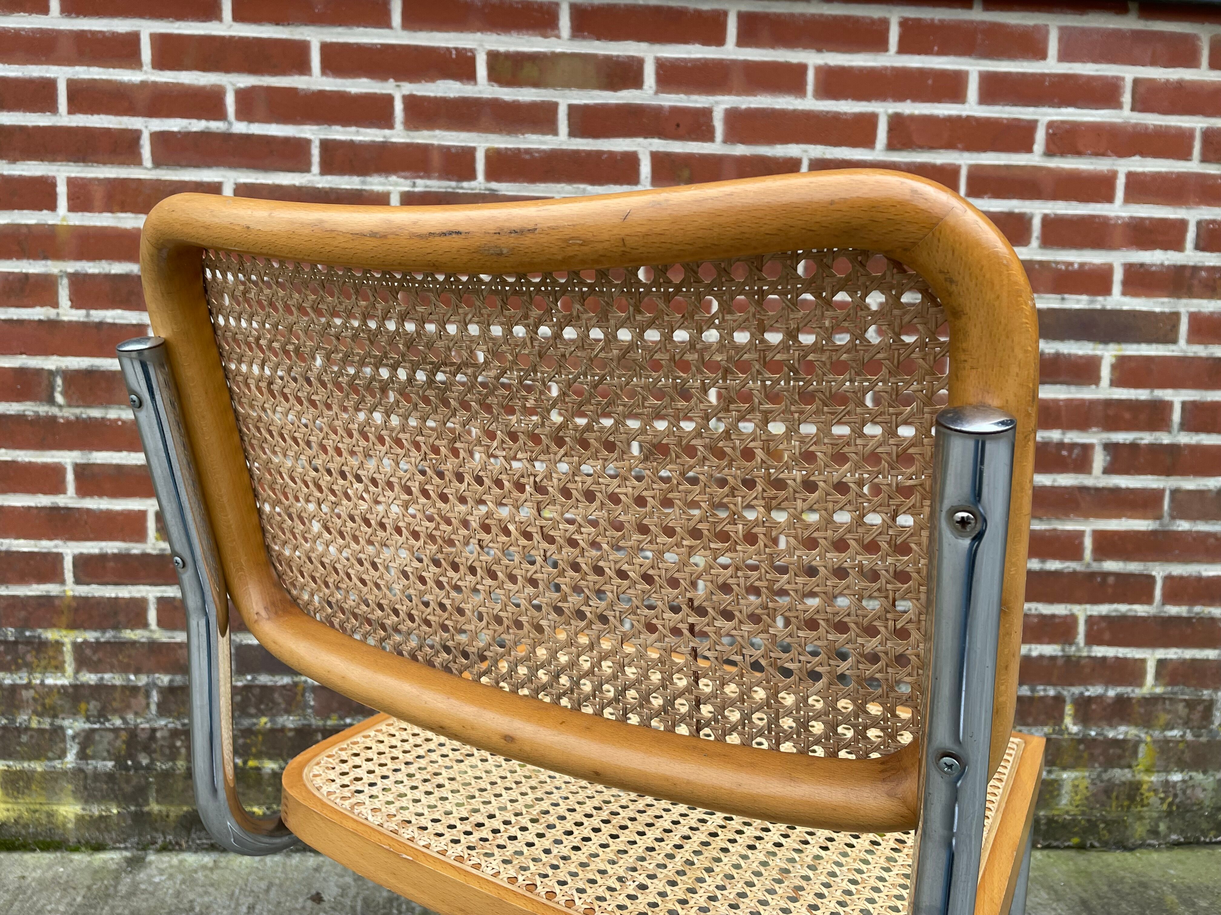 Cesca design chair model b32 in chrome