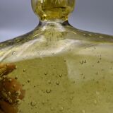 Cognac decanter in bubbled blown glass
