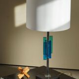 Table lamp Svend Aage Holm Sørensen, metal and glass, modern Danish design, 1960s