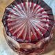Large ruby red cut crystal vase – Central Europe 1950s