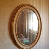 Restoration style oval mirror