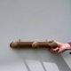 Antique wooden wall coat rack