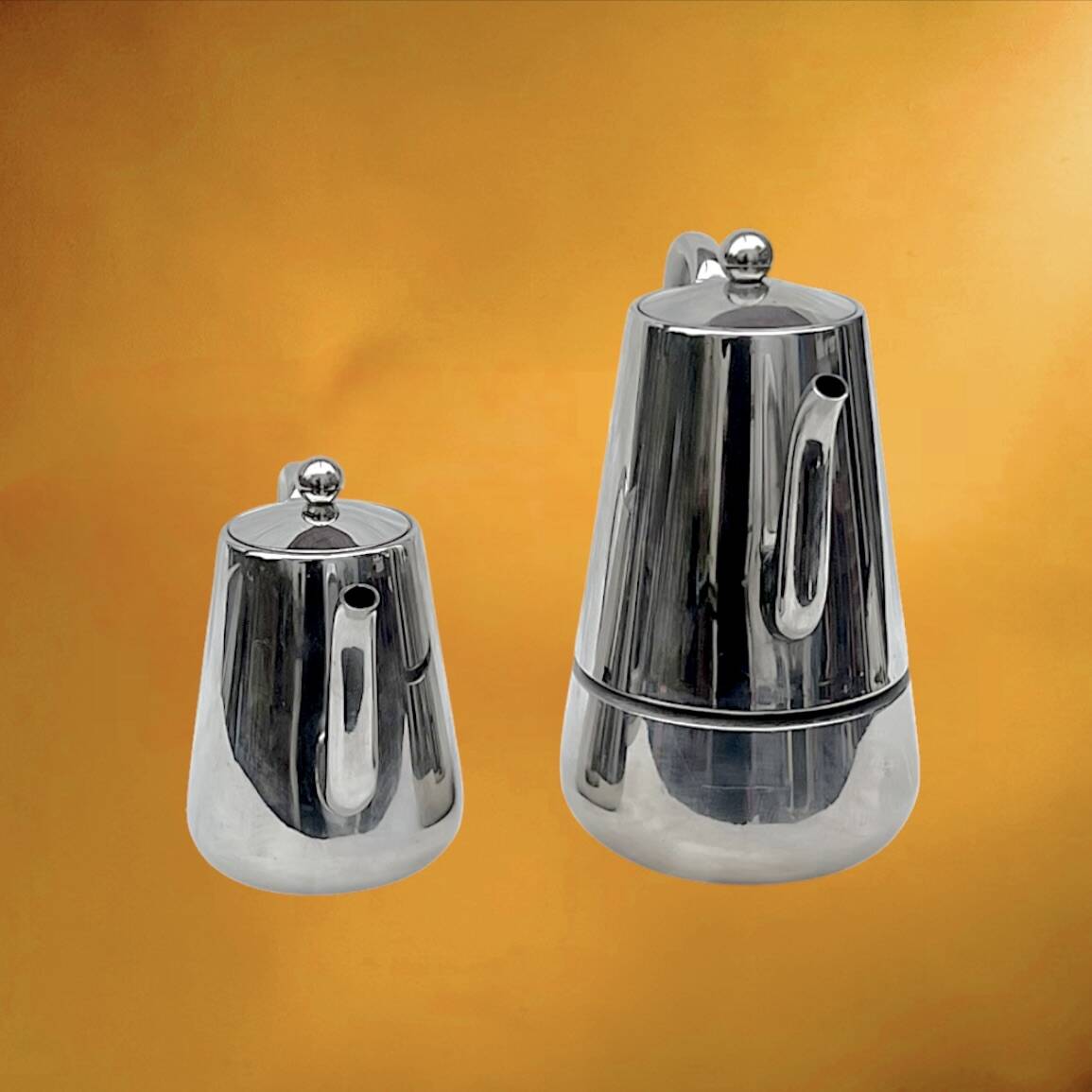 Italian coffee maker & stainless steel jug Stella - Arianna Collection