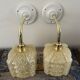 Pair of glass wall sconces by Clichy tulips Art Deco