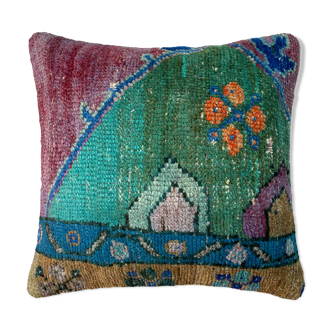 Vintage turkish cushion cover, 45 x 45 cm