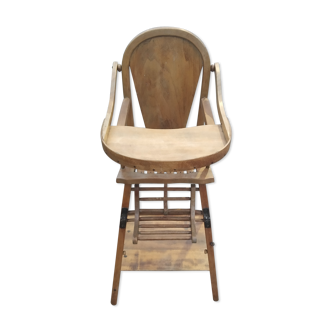 Beautiful Baby 19th Century High Wooden Chair