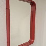 80s Pop Art Red Rounded Frame Mirror
