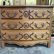 Parisian chest of drawers in solid oak Louis XIV style