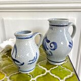 Vintage bluestoneware pitchers
