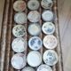 20 mismatched antique flat plates in ironstone