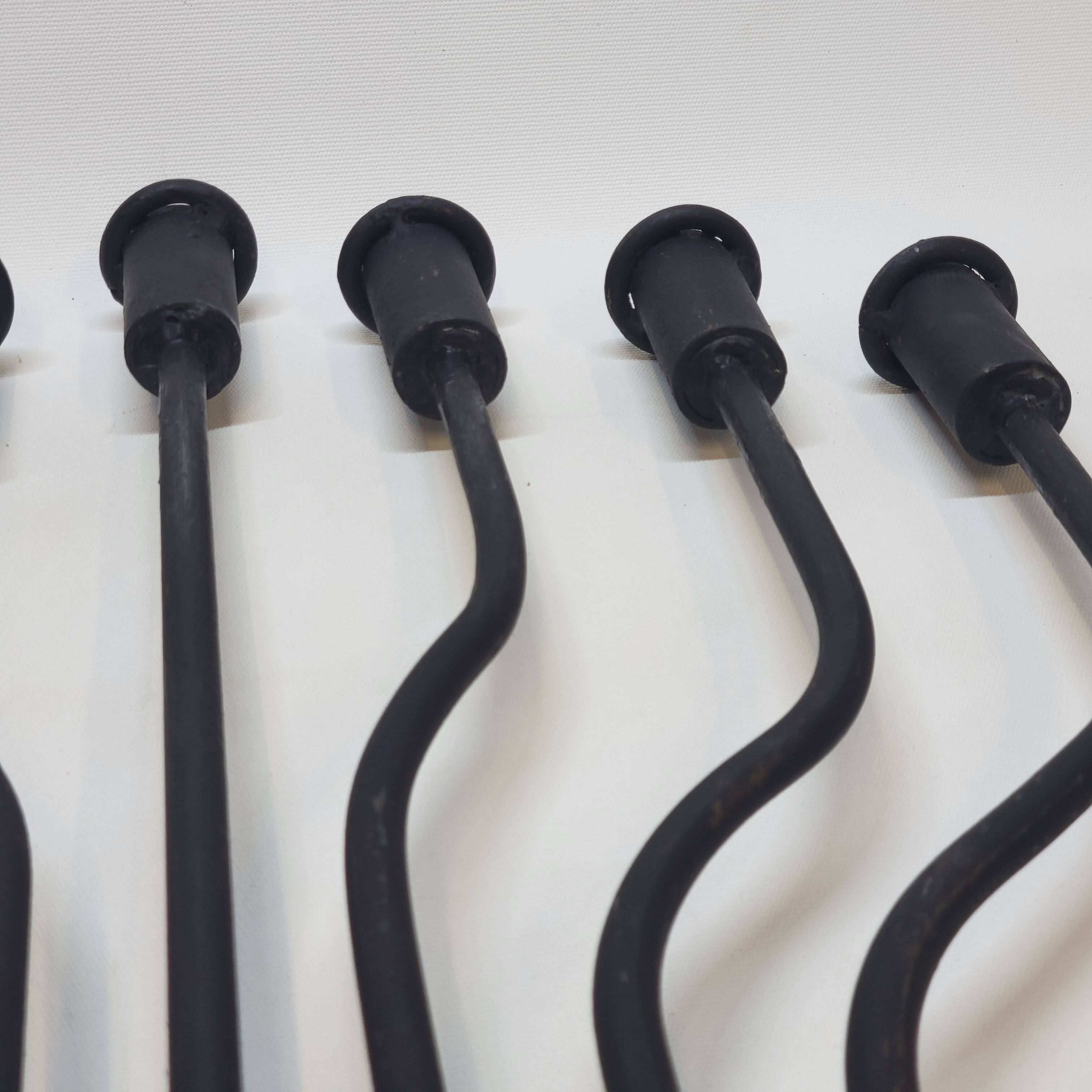 FOLK ART - JUDAICA Menorah Old Candlestick 7 arms of light in wrought iron