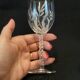 12 White Wine Glasses in Arques Crystal, Fleury Cut Flamépis Pattern