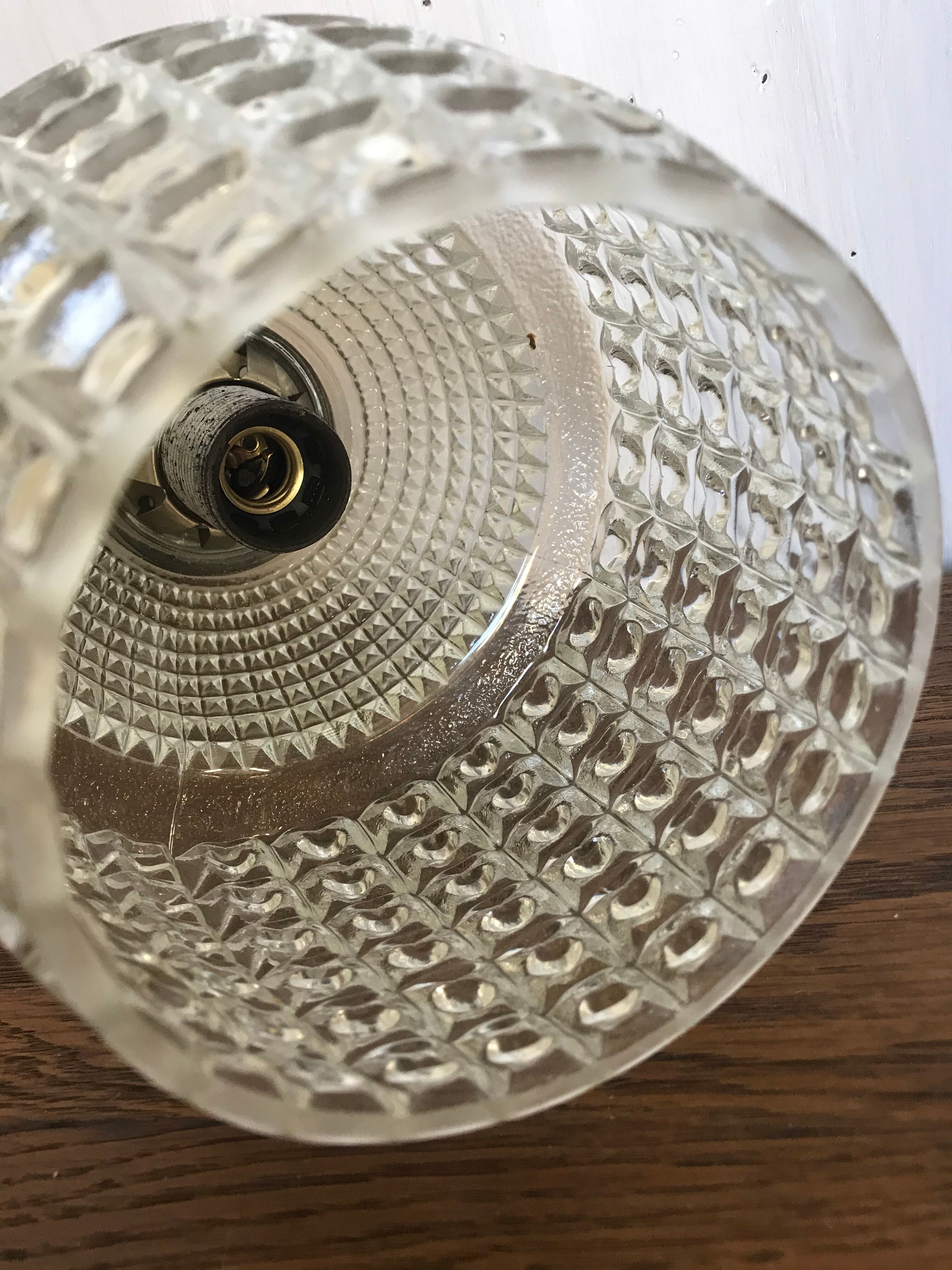 Glass hanging lamp 1960