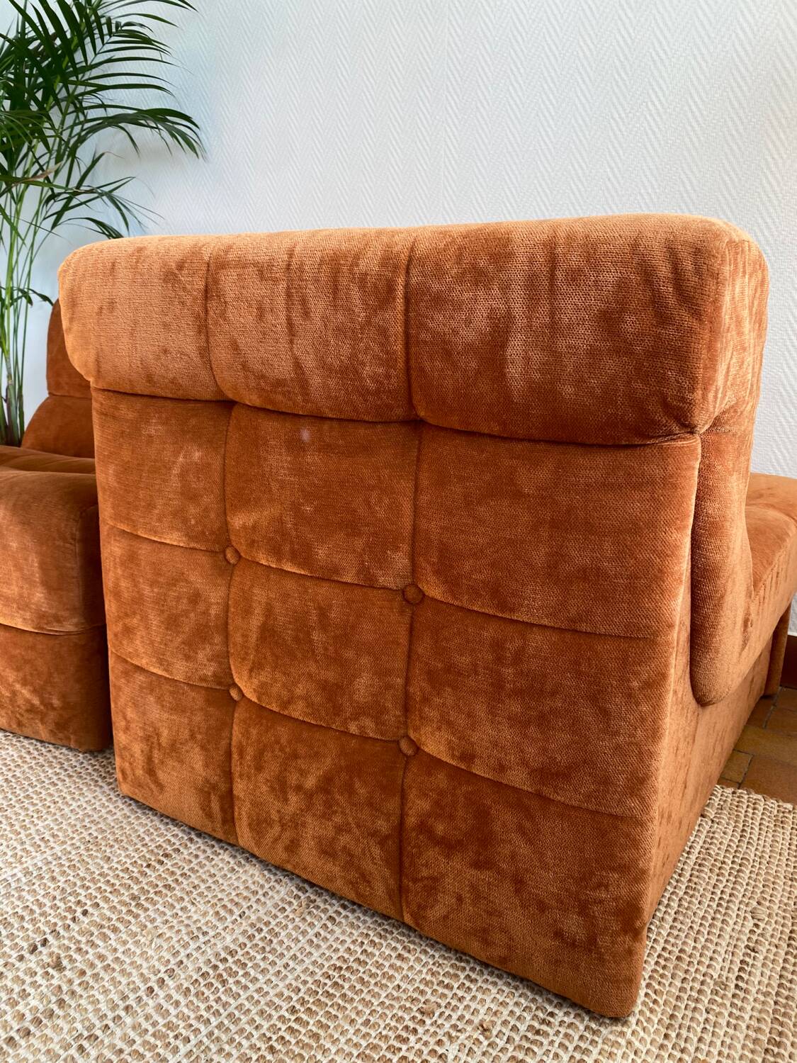 Vintage orange armchairs/sofas