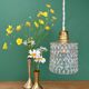 Vintage transparent glass suspension globe