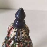 Openwork glazed ceramic candlestick-lantern – Tunisia, 1960s–1980s