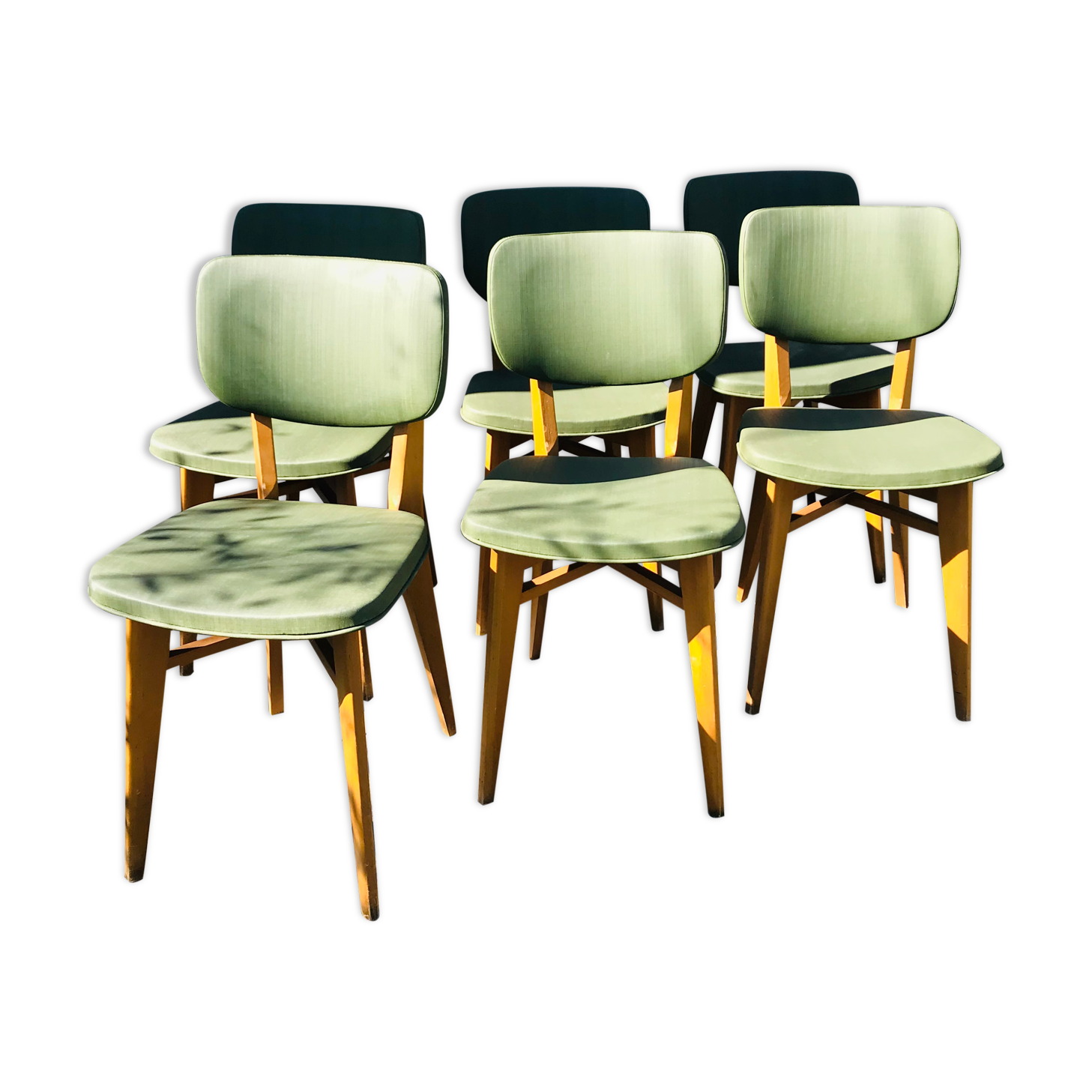 6 vintage bistro chairs 50/60