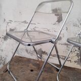 Series of 3 chairs model "plia" by Giancarlo Piretti by Castelli