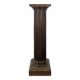 Colonne cannelée en chêne sculpté à plateau carré