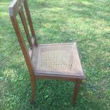 4 Deco chairs cane