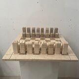 Travertine chess set 1970