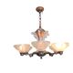 Ezan Art Deco 6-light chandelier