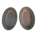 Pair of salins porcelain serving dishes, isoard pattern