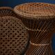 Tabouret diabolo osier vintage