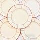 X5 large octagonal plates VILLEROY & BOCH burgundy & ecru - retro-cuisine-vintage