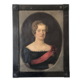 19th Century  Antique Vintage Large Original Portrait Painting of a German
