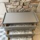 3-drawer ash gray chest of drawers from the 1950s