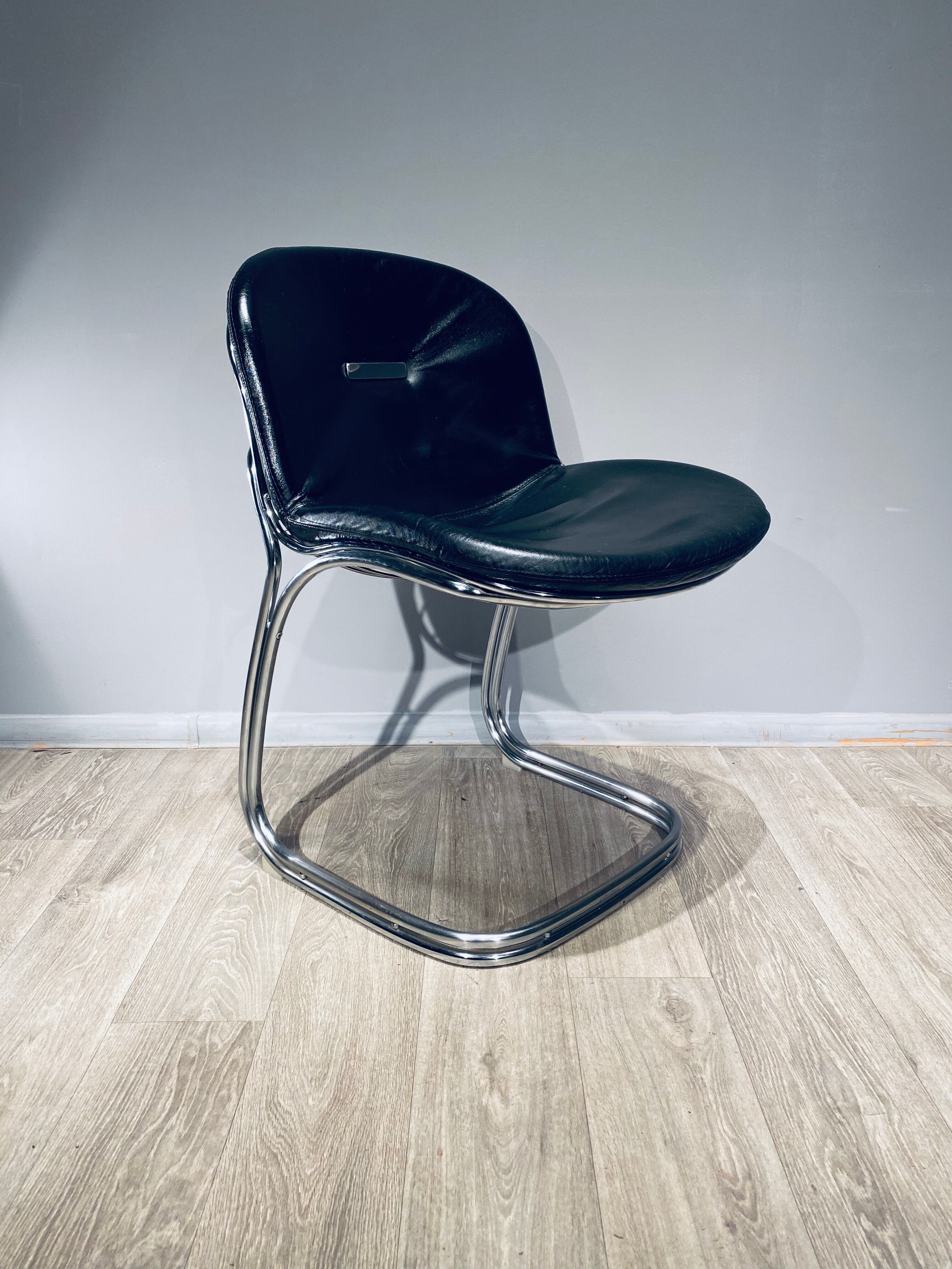 Chair Sabrina Chrome Curie Italy Vintage 1970'