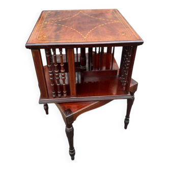 English-style revolving library 1910 mahogany