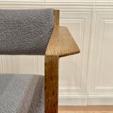 Oak chair design and scandinavian stamp 1950.