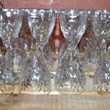 Set of 6 chantilly white wine glasses, cut crystal from saint-louis, h14cm
