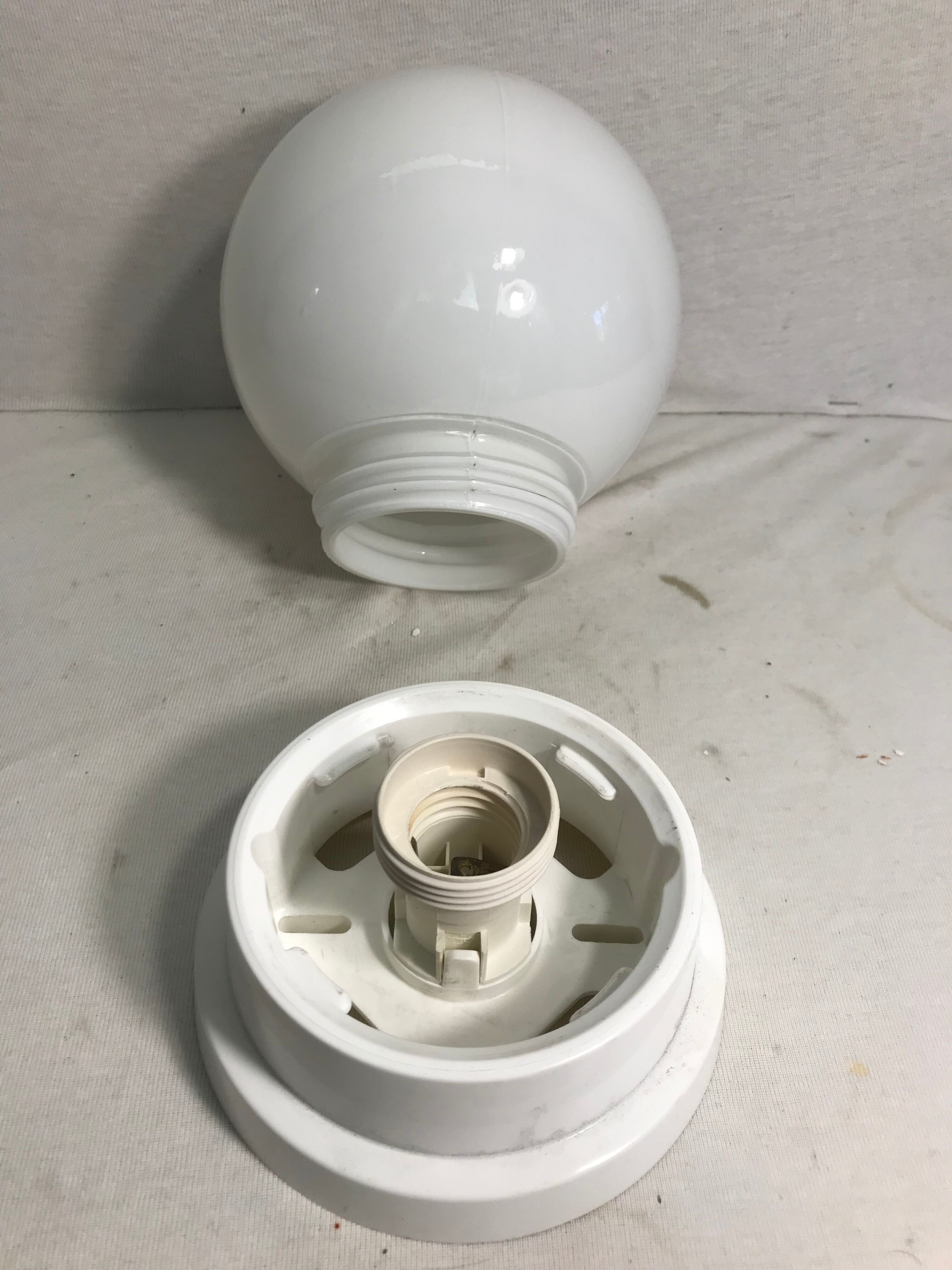 White opaline glass ball