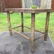 Vintage metal table from an industrial workshop for a makeover