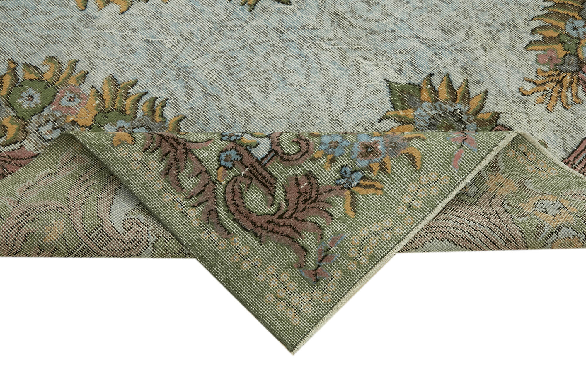 Hand-Knotted Carved Turkish 1970s 183 cm x 302 cm