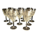 Suite of 12 crystal size wine glasses