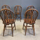 Set of 5 vintage Ercol dining chairs, 1950s