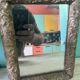 Petit miroir bois doré