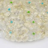 Barovier & Toso Grande Plafonnier Fleur en Verre de Murano Millefiori, Italie, Années 1960