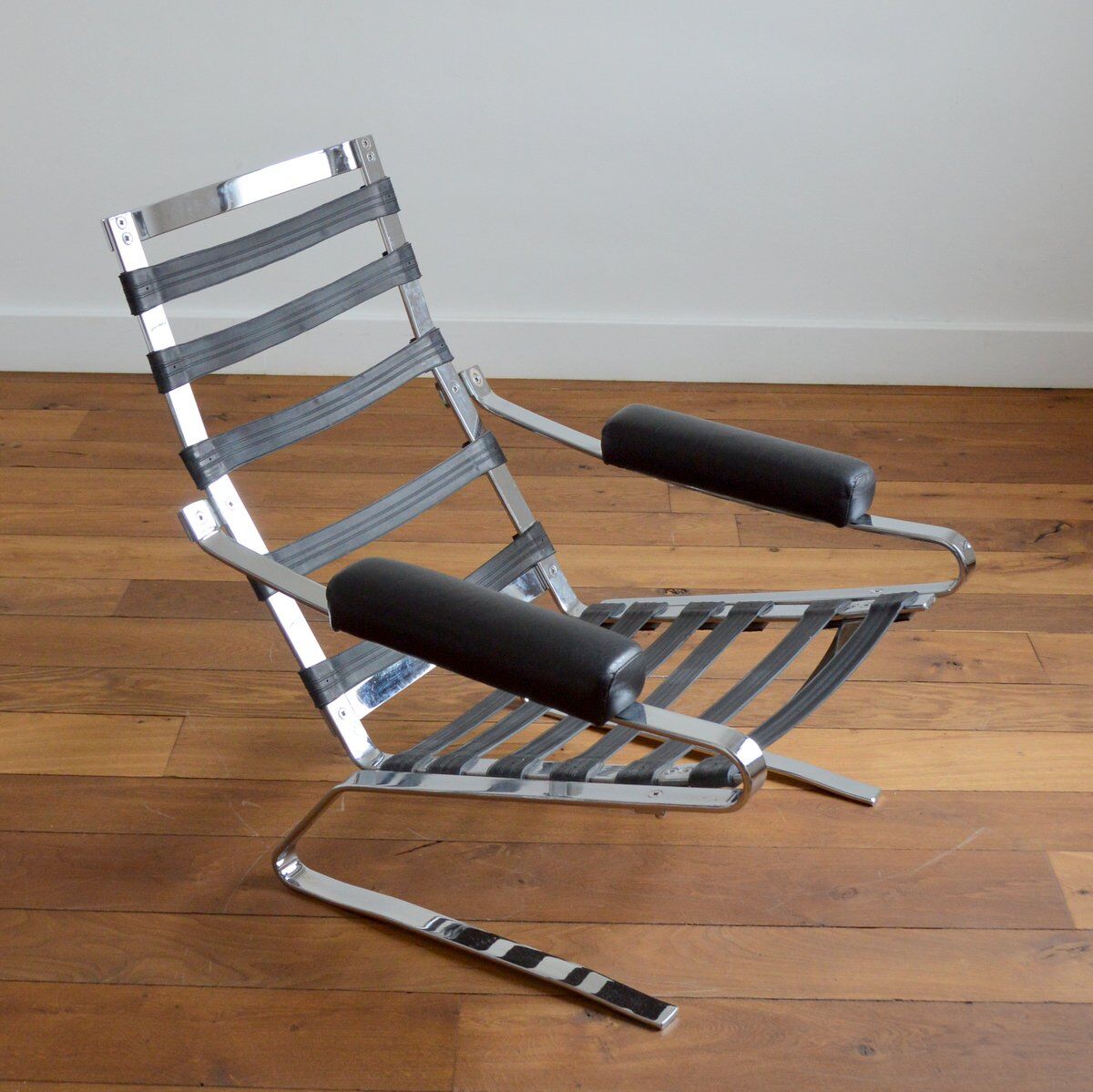 Leather lounge armchair by Reinhold Adolf for horn, 1960s