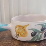 Pair of large Vallauris ceramic skillets