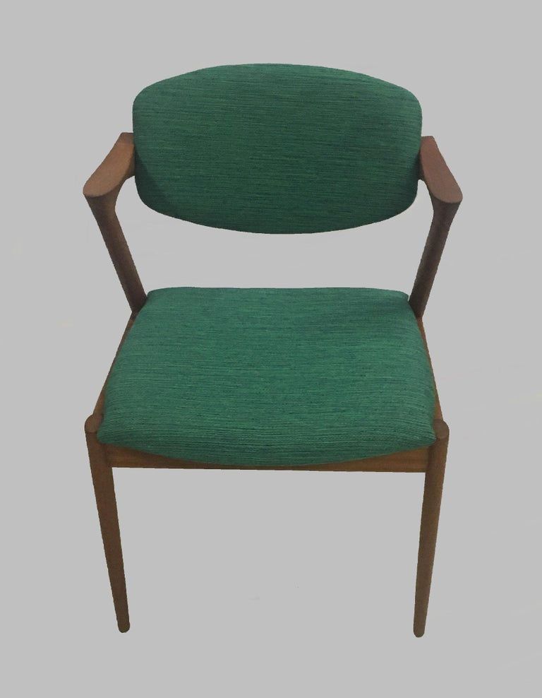 Set of eight restored dining chairs in teak Kai Kristiansen